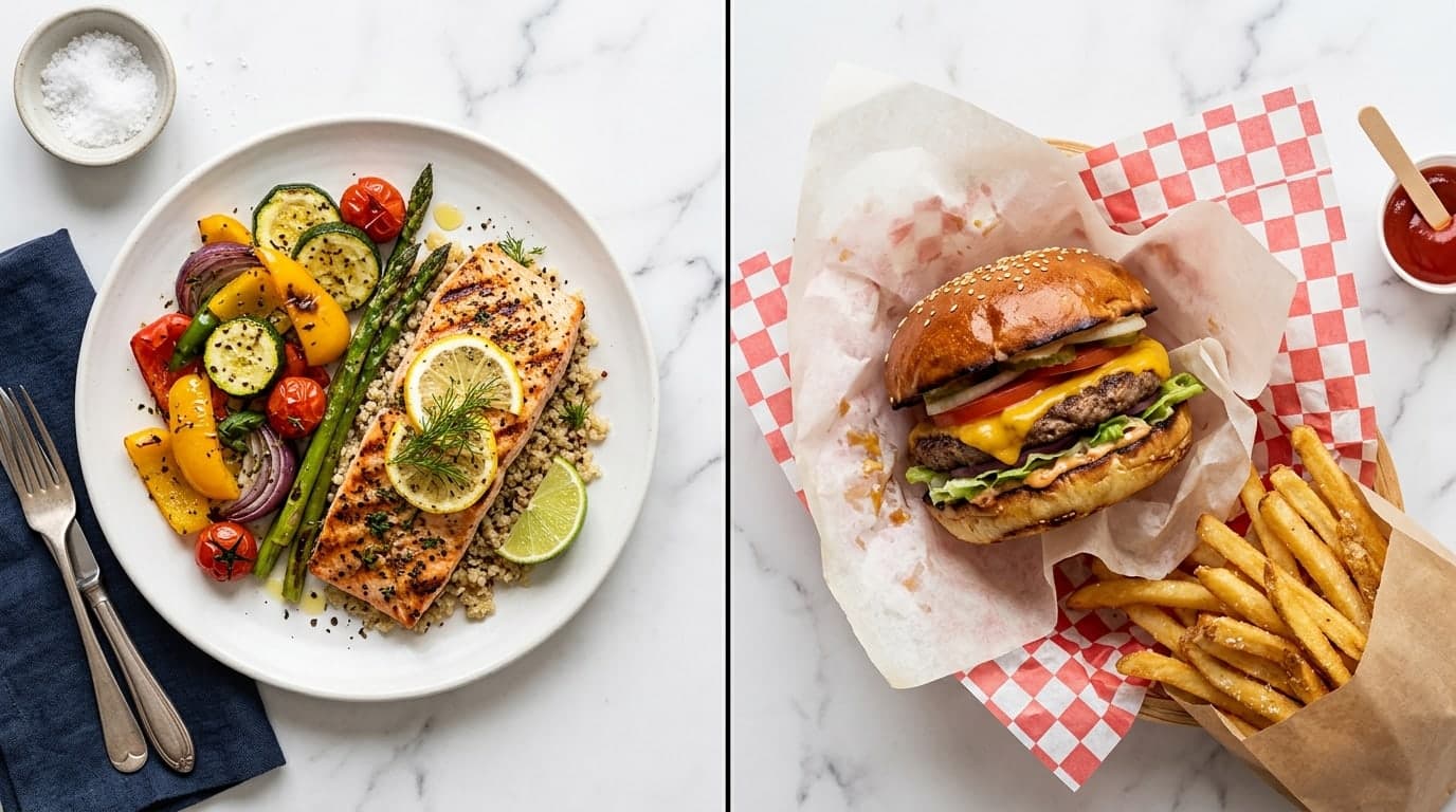 Nem todas as calorias sao iguais: por que a qualidade dos alimentos importa mais do que voce imagina